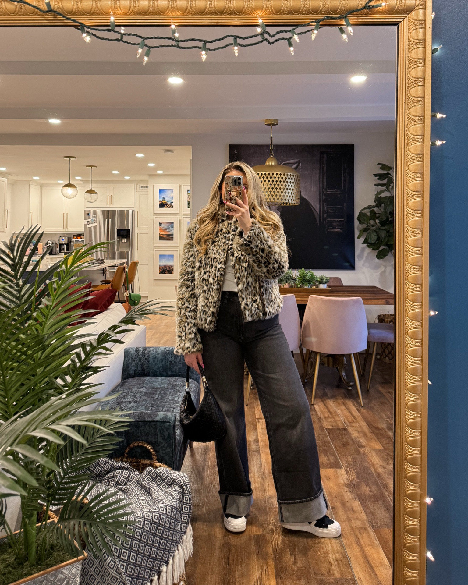 Winter outfits, wide leg cuff jeans from gap wearing a 30. The best gap long sleeve linked too. 

#LTKHoliday #LTKMidsize #LTKSeasonal