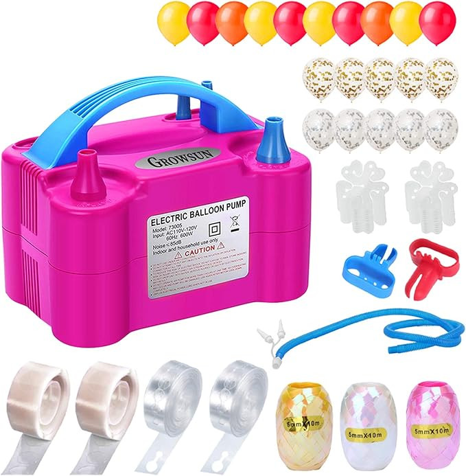 Growsun Electric Balloon Pump Garland Arch Kit with Pump 100V 600W Air Inflator w/Balloons Tape S... | Amazon (US)