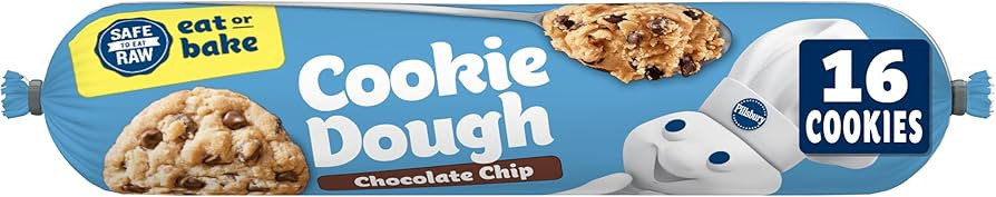 Pillsbury Ready To Bake Refrigerated Cookie Dough, Chocolate Chip, 16.5 oz | Amazon (US)