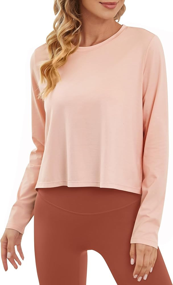 G4Free Workout Tops for Women Sun Shirts Women UPF 50+ Cropped Running Athletic Tops Lightweight ... | Amazon (US)