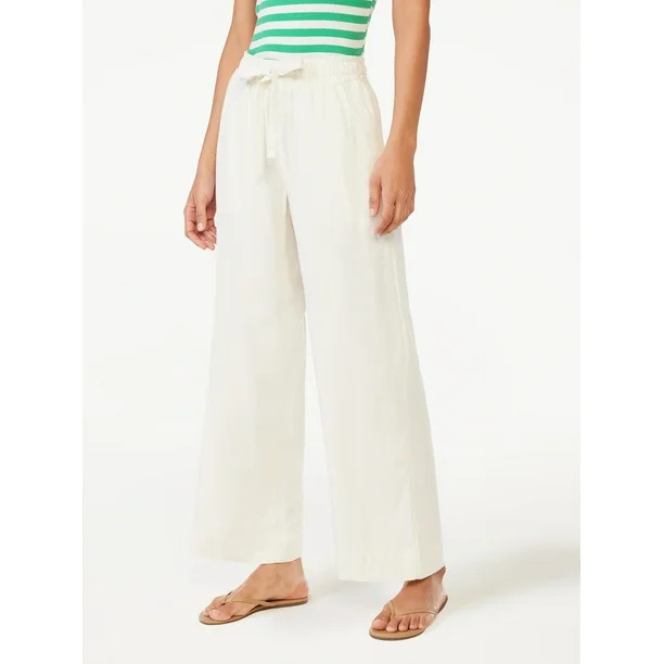 Free Assembly Women's High Rise Wide Leg Pants | Walmart (US)