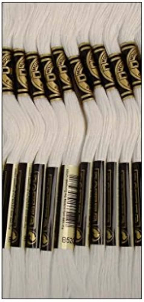 DMC Thread 6-Strand Embroidery Cotton 8.7 Yards Snow White 117-B5200 (12-Pack) | Amazon (US)