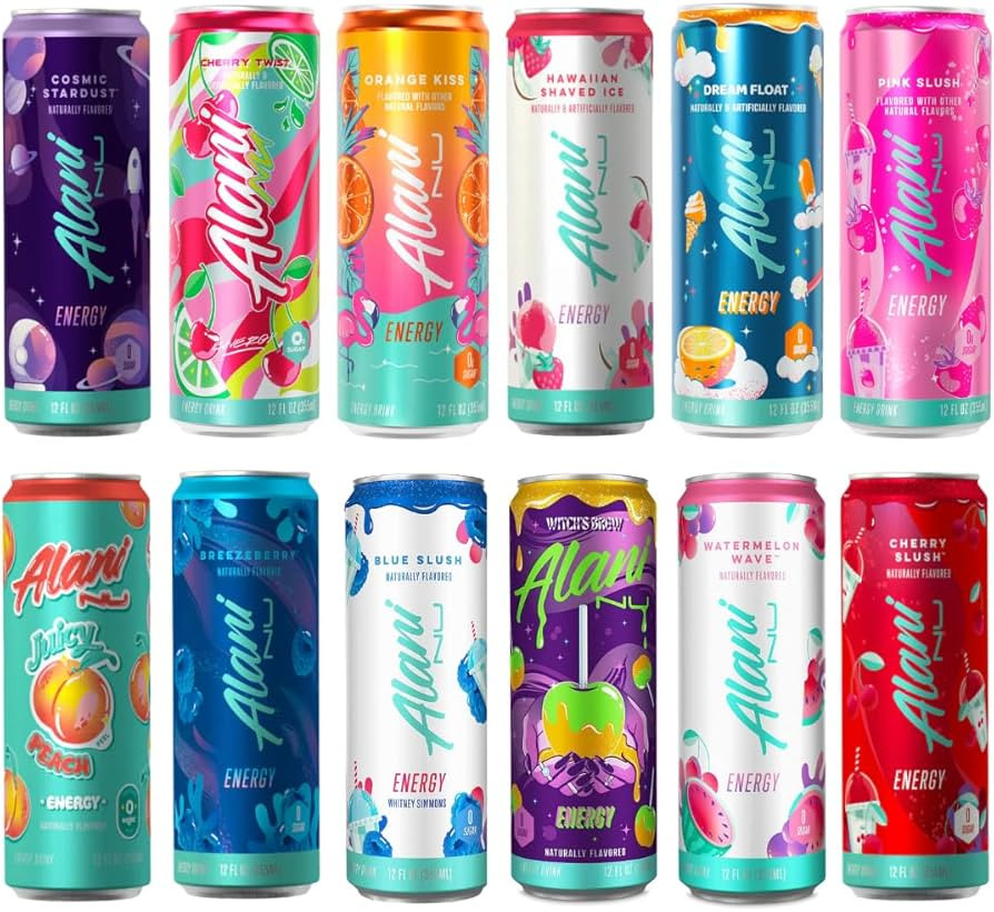Generic Alani Energy Drink Assorted Variety Pack 12 Fl Oz Cans (12 Pack) | Amazon (US)