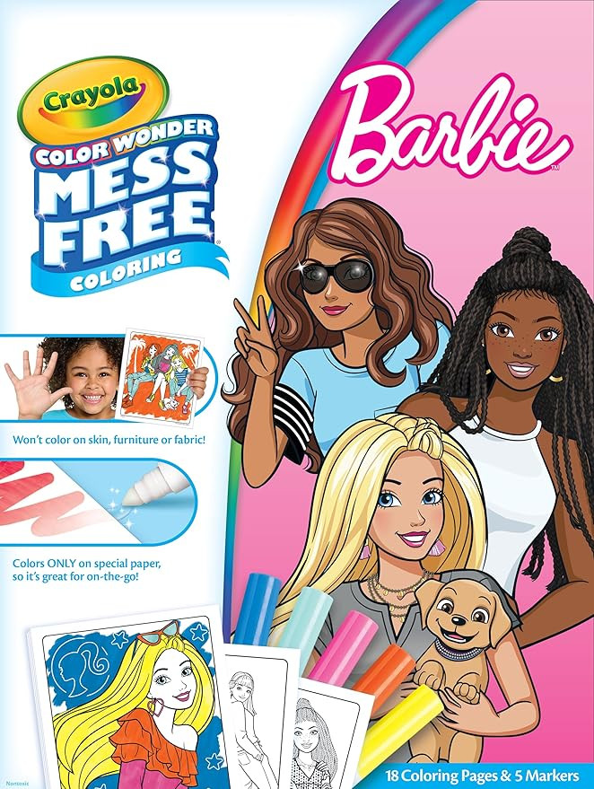 Crayola Color Wonder, Barbie Coloring Book Pages & Markers, Mess Free Coloring Kit, Barbie Gift f... | Amazon (US)
