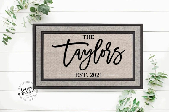 Housewarming Gift / Family Name Doormat / Personalized Doormat | Etsy | Etsy (US)