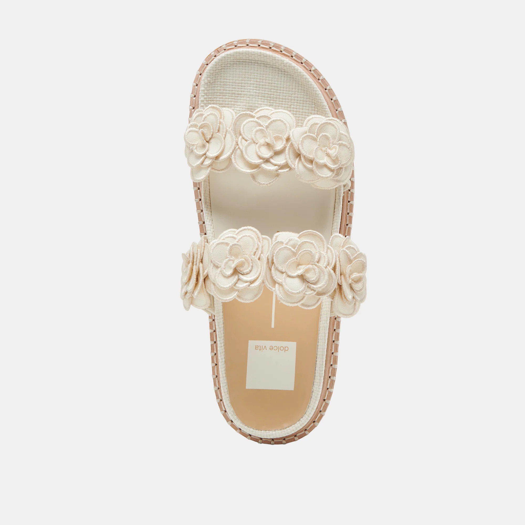 SHERLA SANDALS WHITE RAFFIA | DolceVita.com