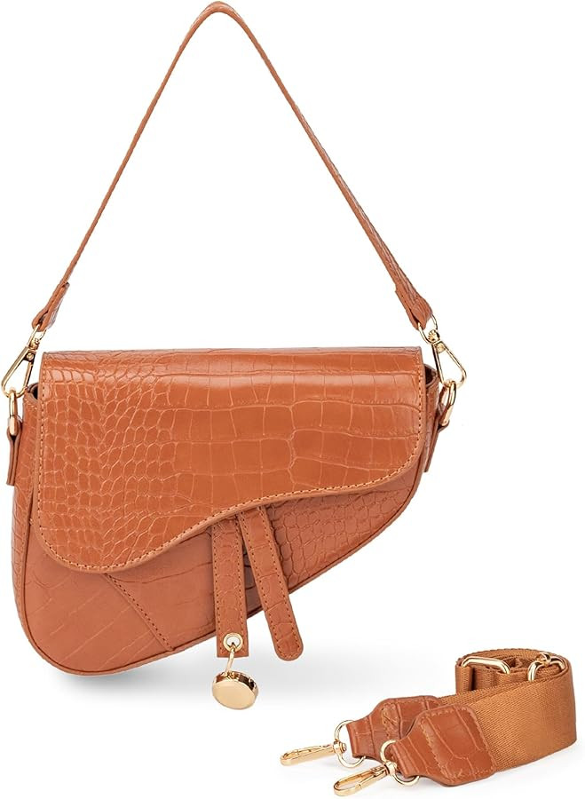 JBB Women Saddle Shoulder Bag Clutch Purse Small Crossbody Bag Satchel Bags Handbag PU Leather | Amazon (US)