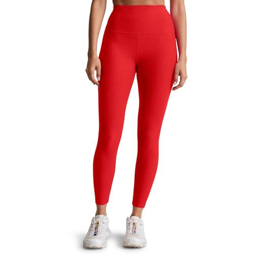 Beyond Yoga Womens Spacedye Caught in The Midi High Waisted Legging Chili Red Heather Medium | Amazon (US)