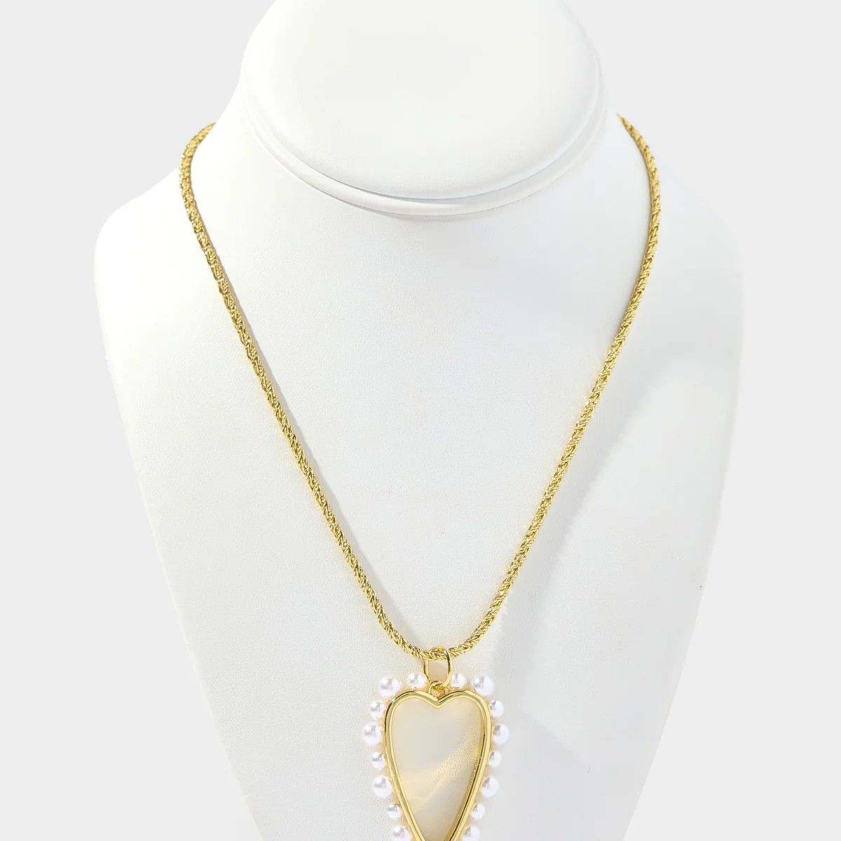 Liv + Pearl Heart Charm Necklace Set | Allie + Bess