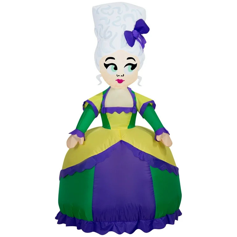 Marie Antoinette Airblown Yard Inflatable, Multicolor, 48", Mardi Gras by Way To Celebrate | Walmart (US)