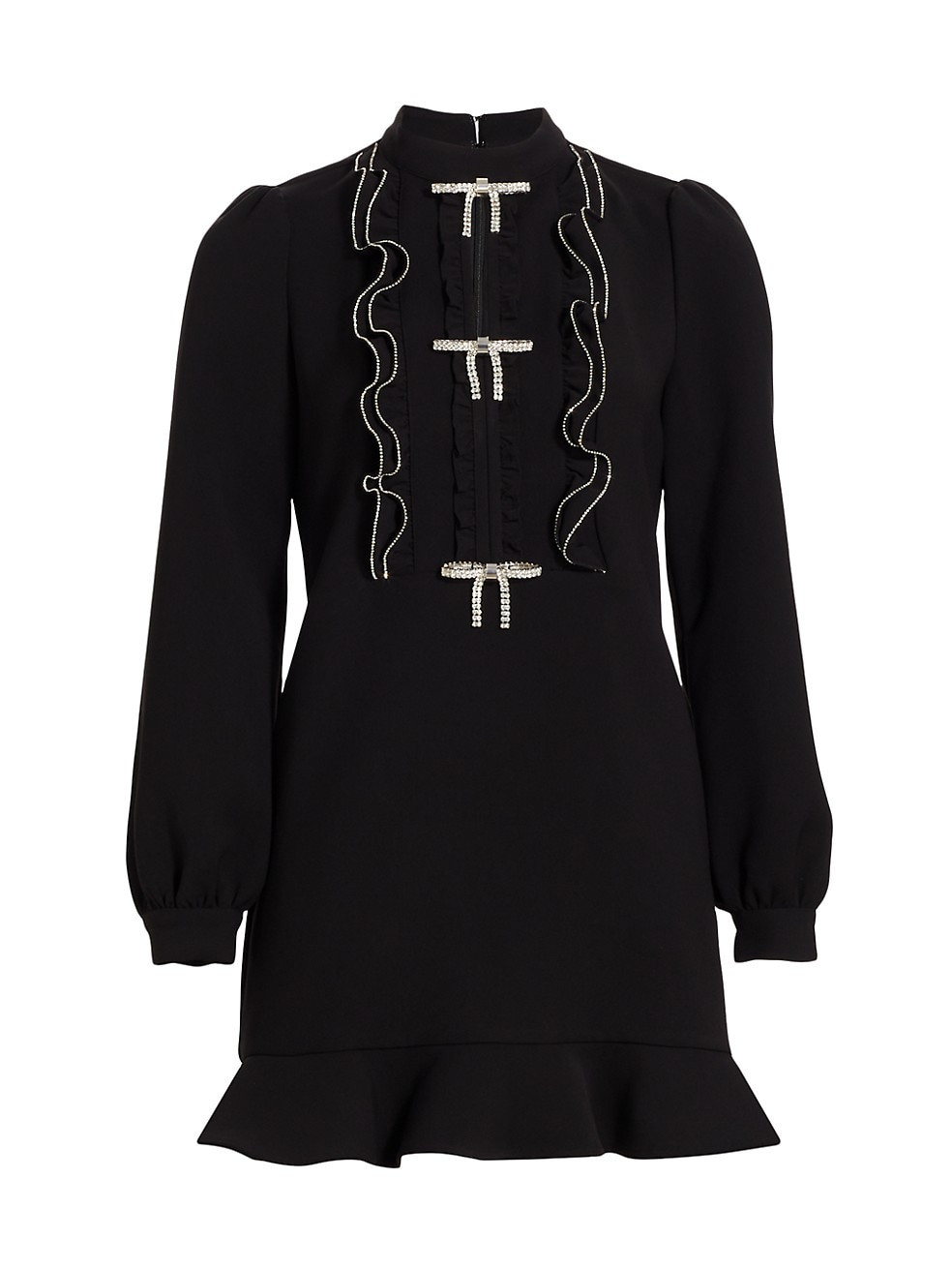 Self-Portrait Ruffled Crepe Shirtdress | Saks Fifth Avenue