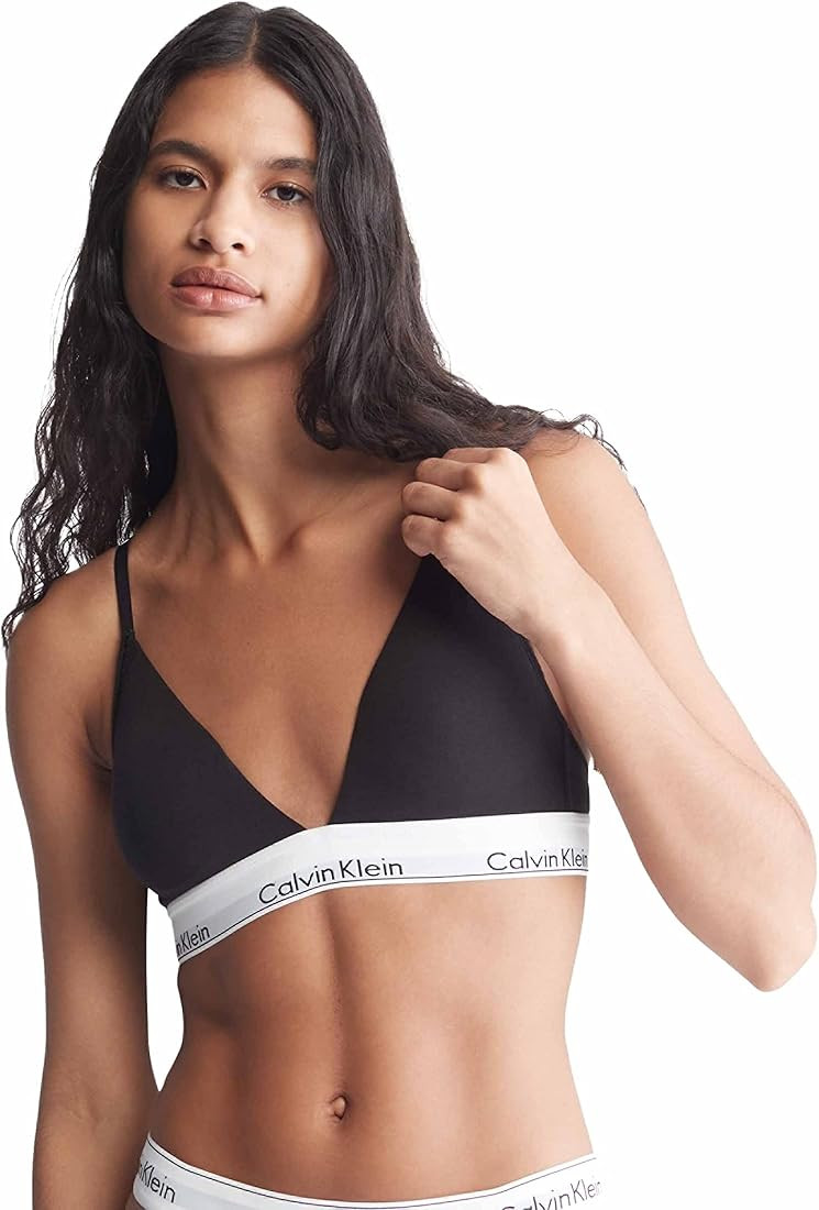 Calvin Klein Women's Modern Cotton Lightly Lined Triangle Wireless Bralette | Amazon (US)