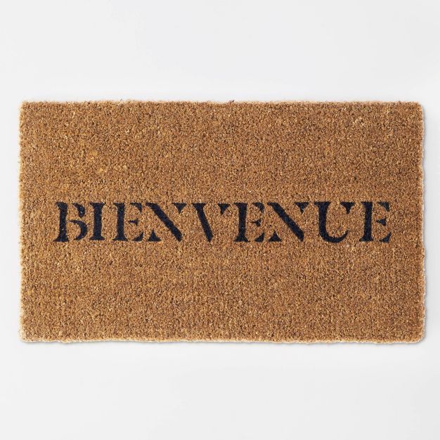 1'6"x2'6" Bienvenue Doormat Black - Threshold™ designed with Studio McGee | Target