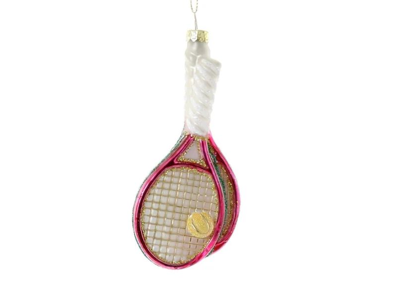 Tennis Racket Glass Christmas Ornament - Etsy | Etsy (US)