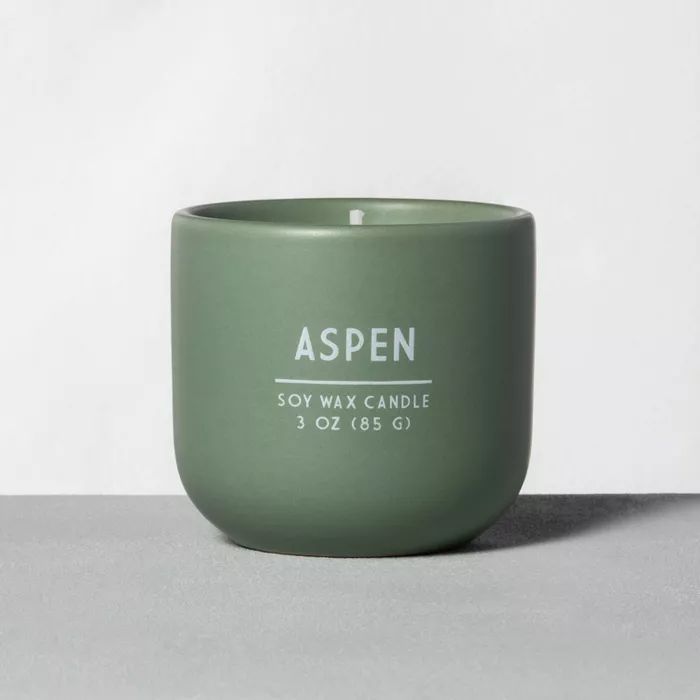 3oz Holiday Ceramic Candle Aspen - Hearth & Hand™ with Magnolia | Target