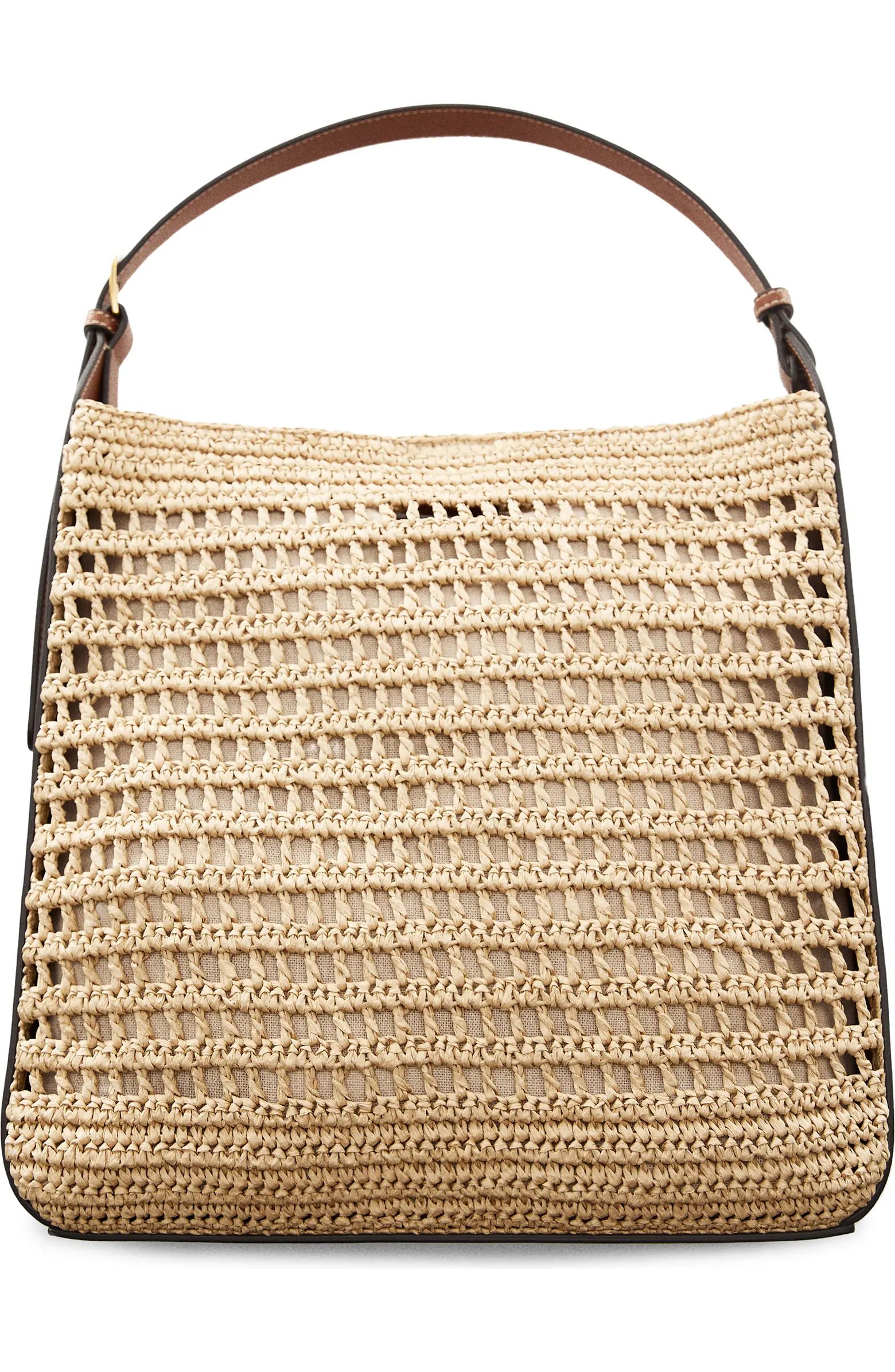 Medium Valeta Crocheted Raffia Bag | Nordstrom