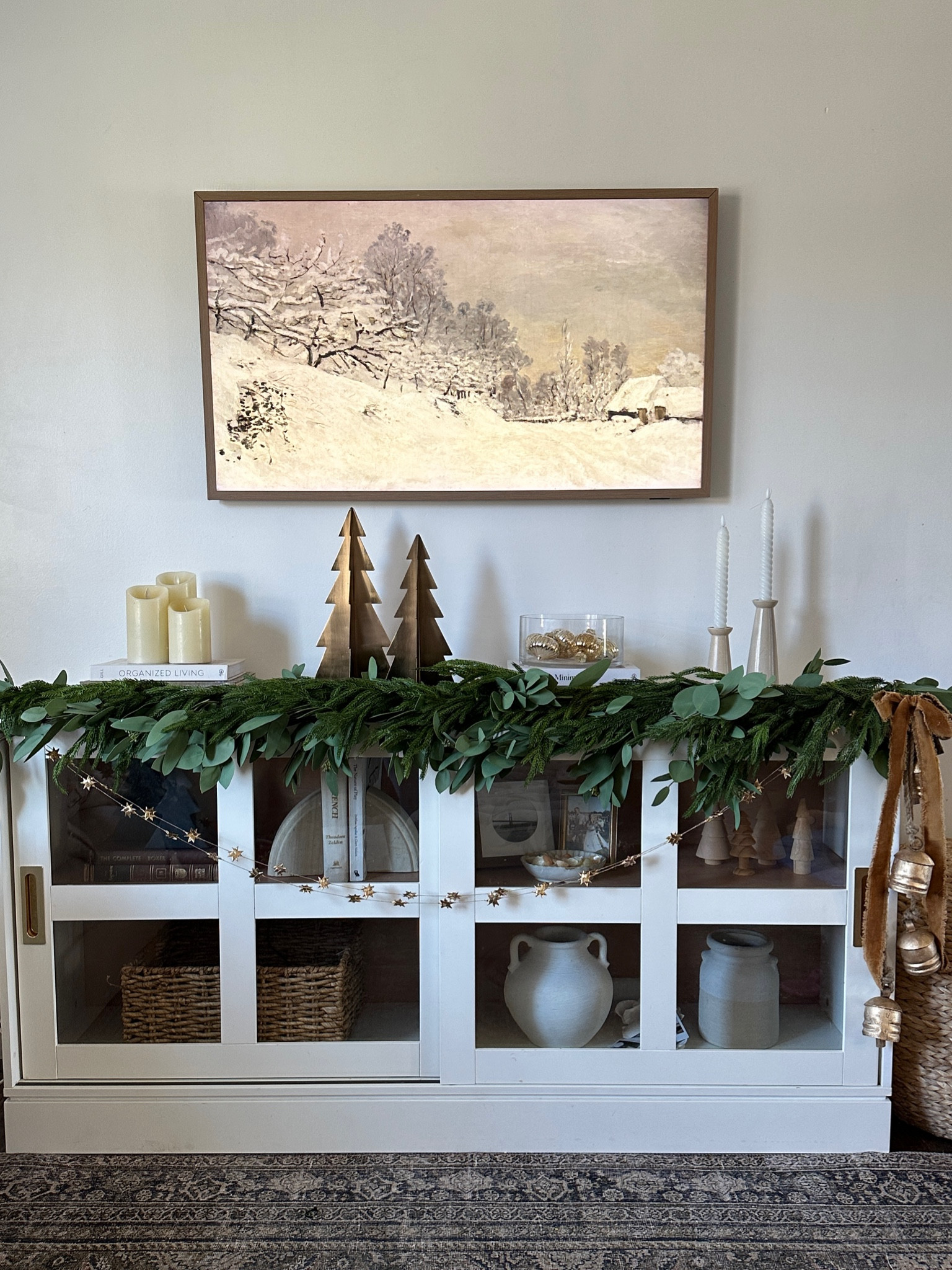 Holiday home decor frame tv art garland christmas tv stand

#LTKSeasonal #LTKCyberWeek #LTKHolidaySale