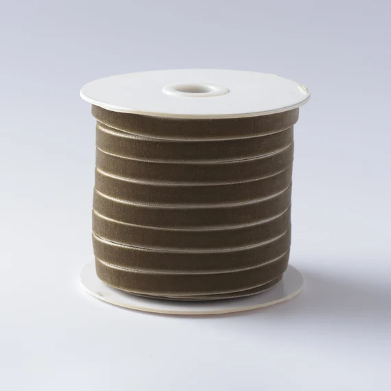 Natural 9mm velvet ribbon, Earth tones velvet ribbon, 6mm, 9mm, 3/8", 1/4" | Etsy (US)