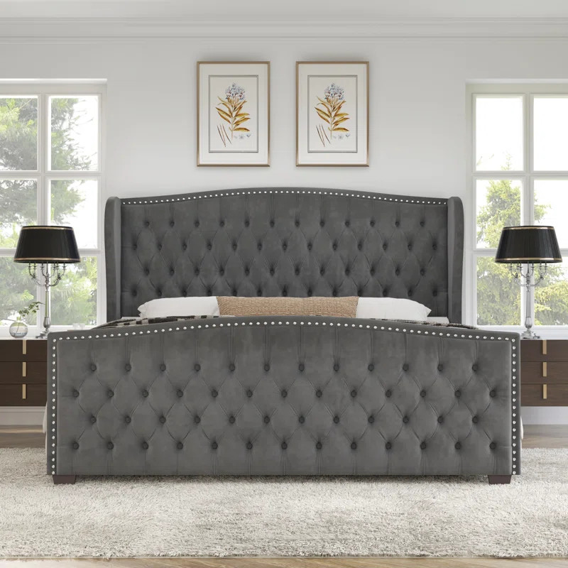 DuJuan Upholstered Wingback Bed | Wayfair North America