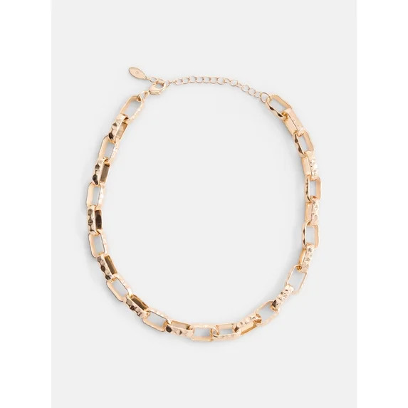 Scenario Women's Gold-Tone Chunky Twist Chain Necklace | Walmart (US)