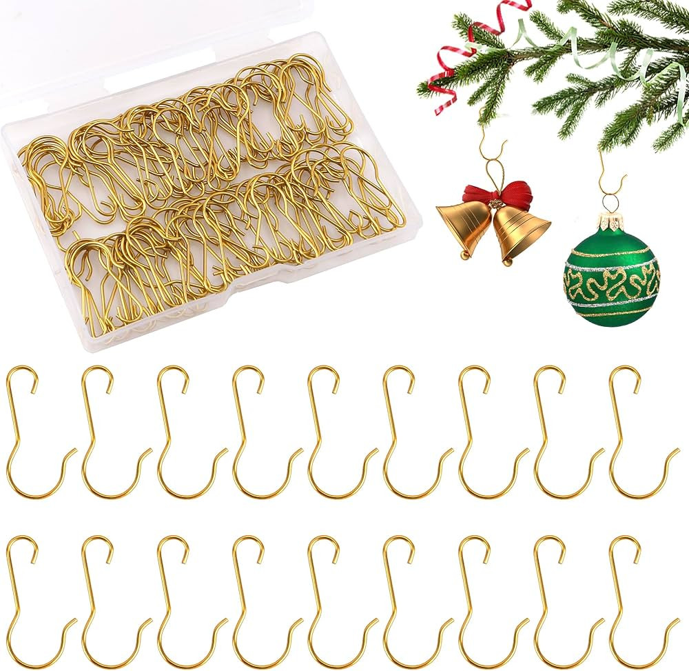 Ornament Hooks, 100 Pack Ornament Hangers, Christmas Ornament Hooks, Ornament Hooks for Christmas... | Amazon (US)