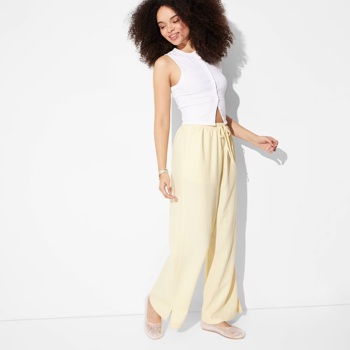 Women's Pull-On Linen Pants - Wild Fable™ | Target