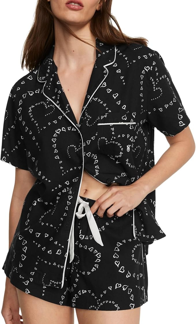 Victoria's Secret Flannel Short Pajama Set, Women's Sleepwear (XS-XXL) | Amazon (US)