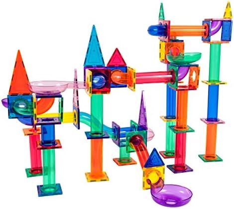 PicassoTiles Marble Run 150-Piece Magnetic Tile Race Track Toy Play Set STEM Building & Learning ... | Amazon (US)