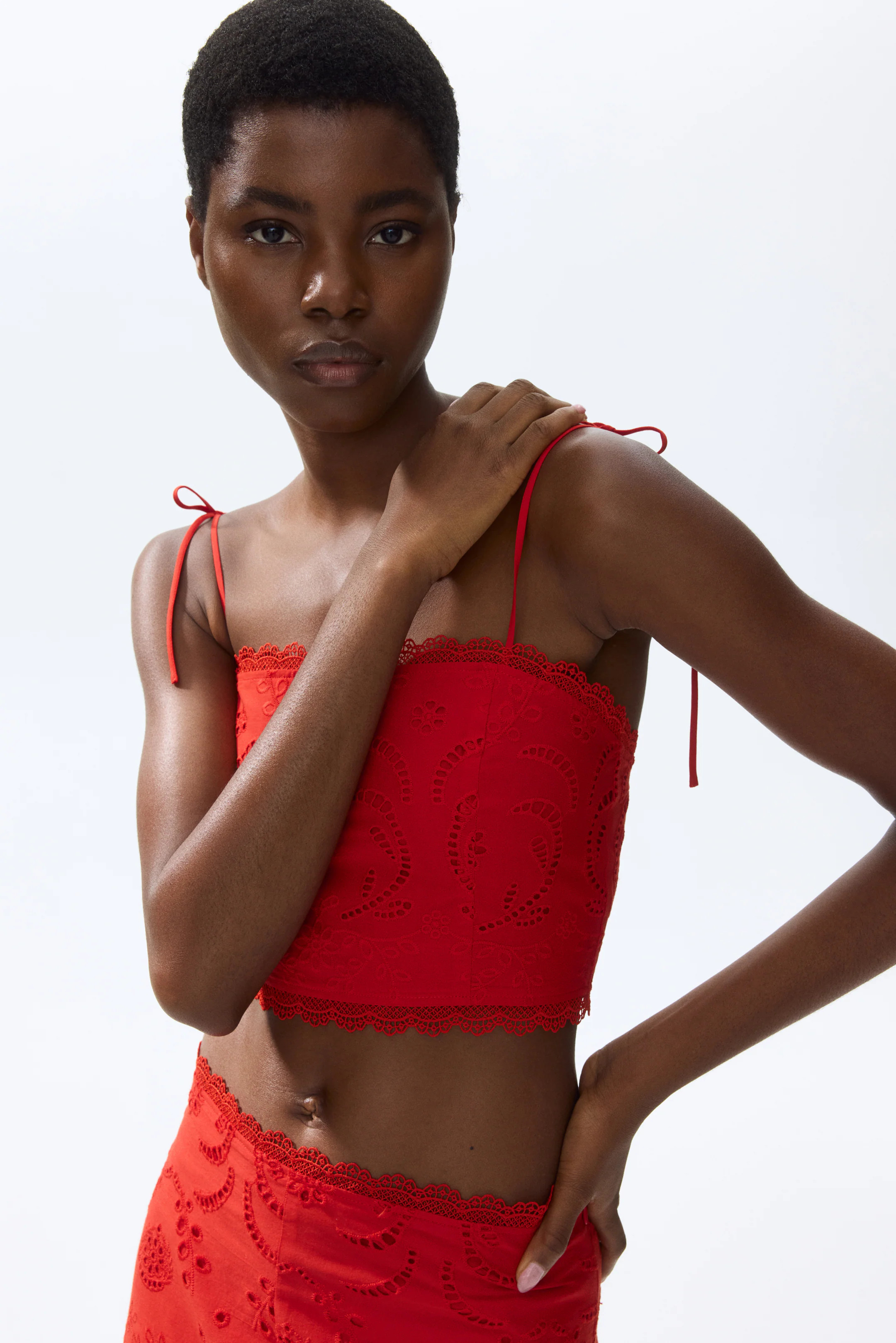 Eyelet-Embroidered Cotton Top | H&M (US + CA)