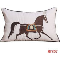 Throw Pillow Covers Lumbar Pillow, Horse Cover, Animal Print Embroidered , Cushion Cove | Etsy (US)