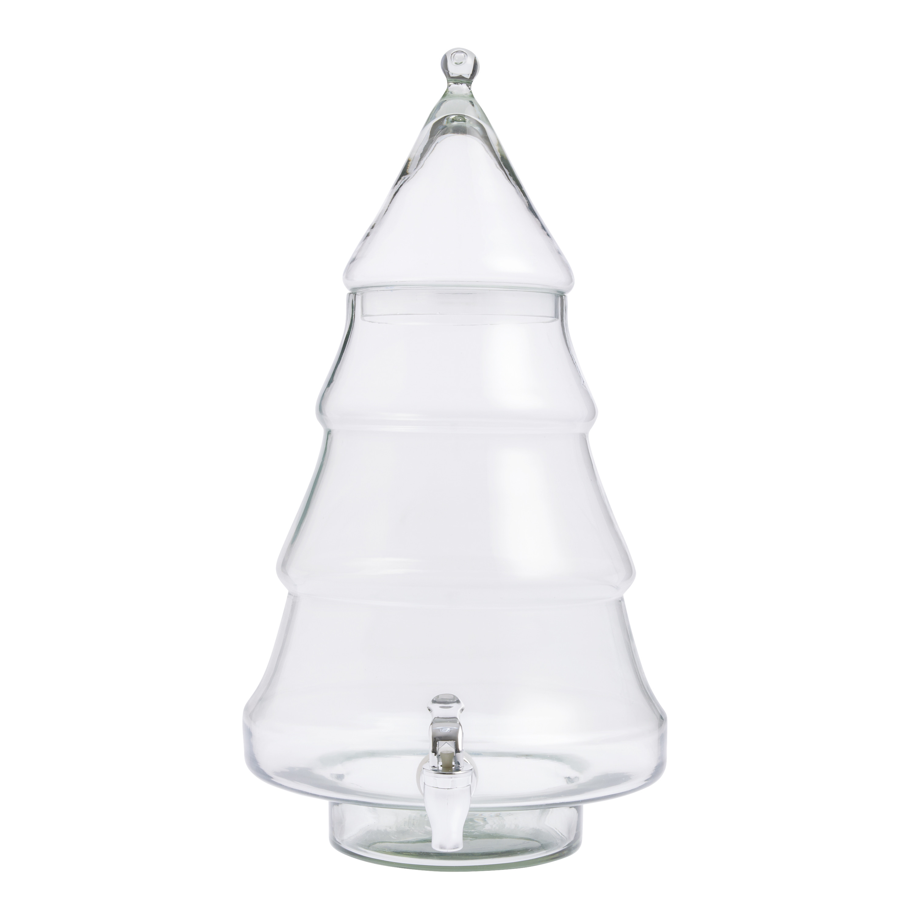 Blown Glass Christmas Tree Figural Drink Dispenser | World Market