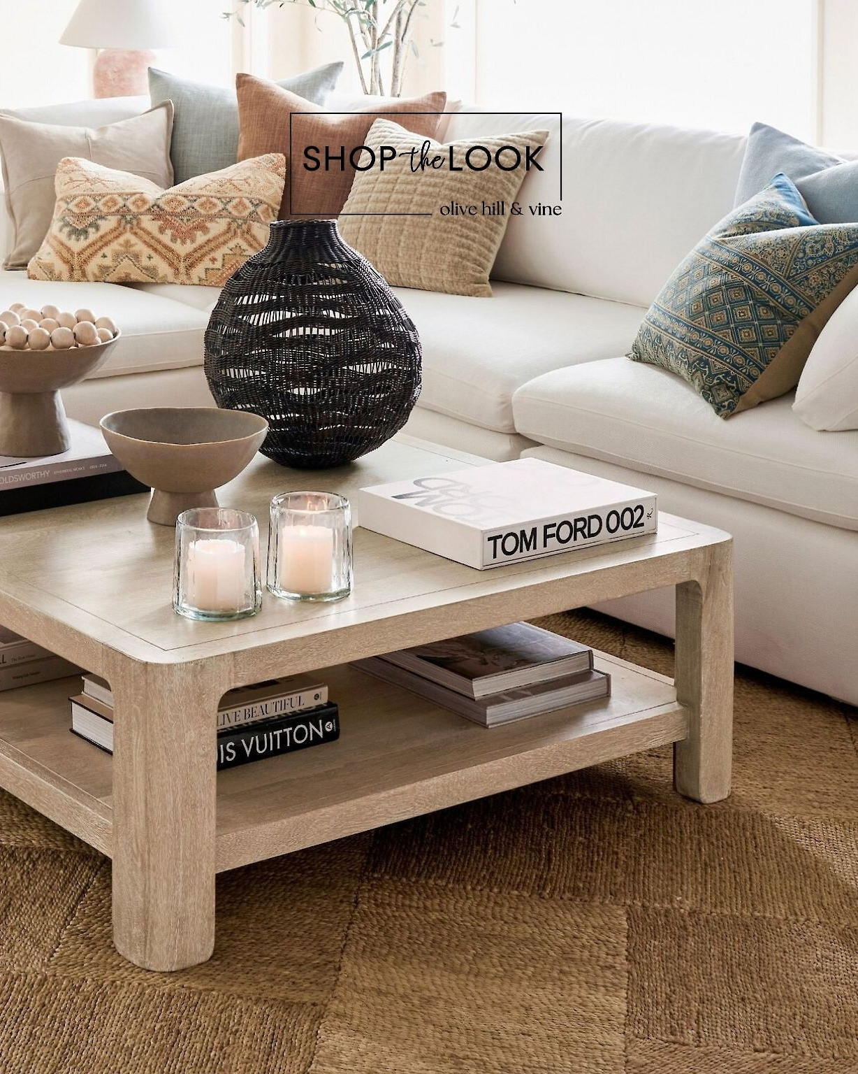 Styling starts with standout pieces. This high-back chaise sectional with linen pillows anchors the space, while a weathered sandwash coffee table, hand-stitched diamond jute rug, and designer books give it that layered, lived-in feel.  

 

#LTKHome #LTKStyleTip #LTKFamily