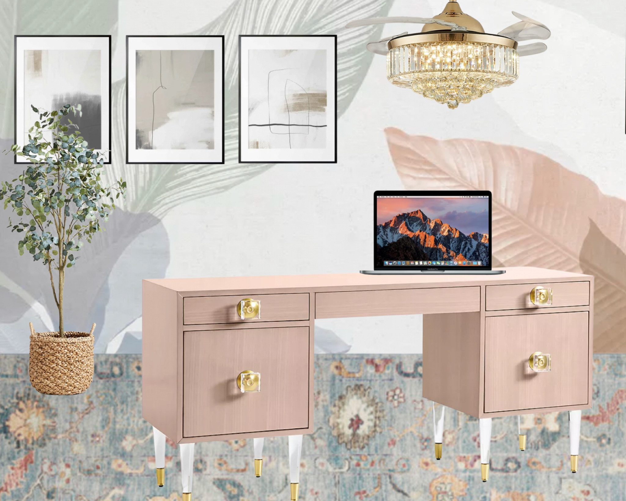 My home office renovation is underway and here are all of the things I hope to incorporate into it. The pink desk seriously has me swooning and the fandelier is equally as amazing.

#LTKhome
