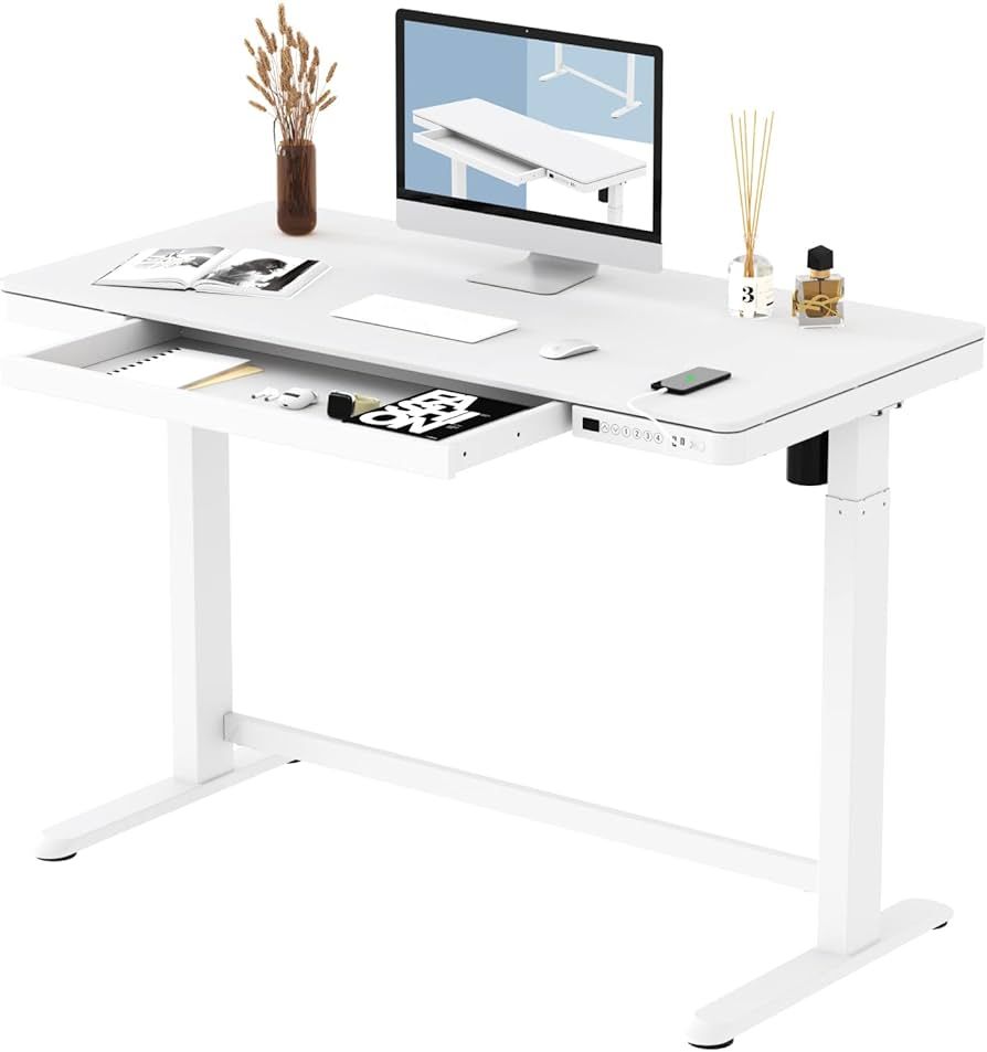 FLEXISPOT Comhar Electric Standing Desk with Drawers Charging USB A to C Port, Height Adjustable ... | Amazon (US)