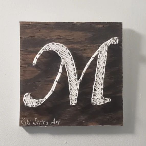 Letter string art, custom monogram string art, name string art, last name letter, last name lette... | Etsy (US)