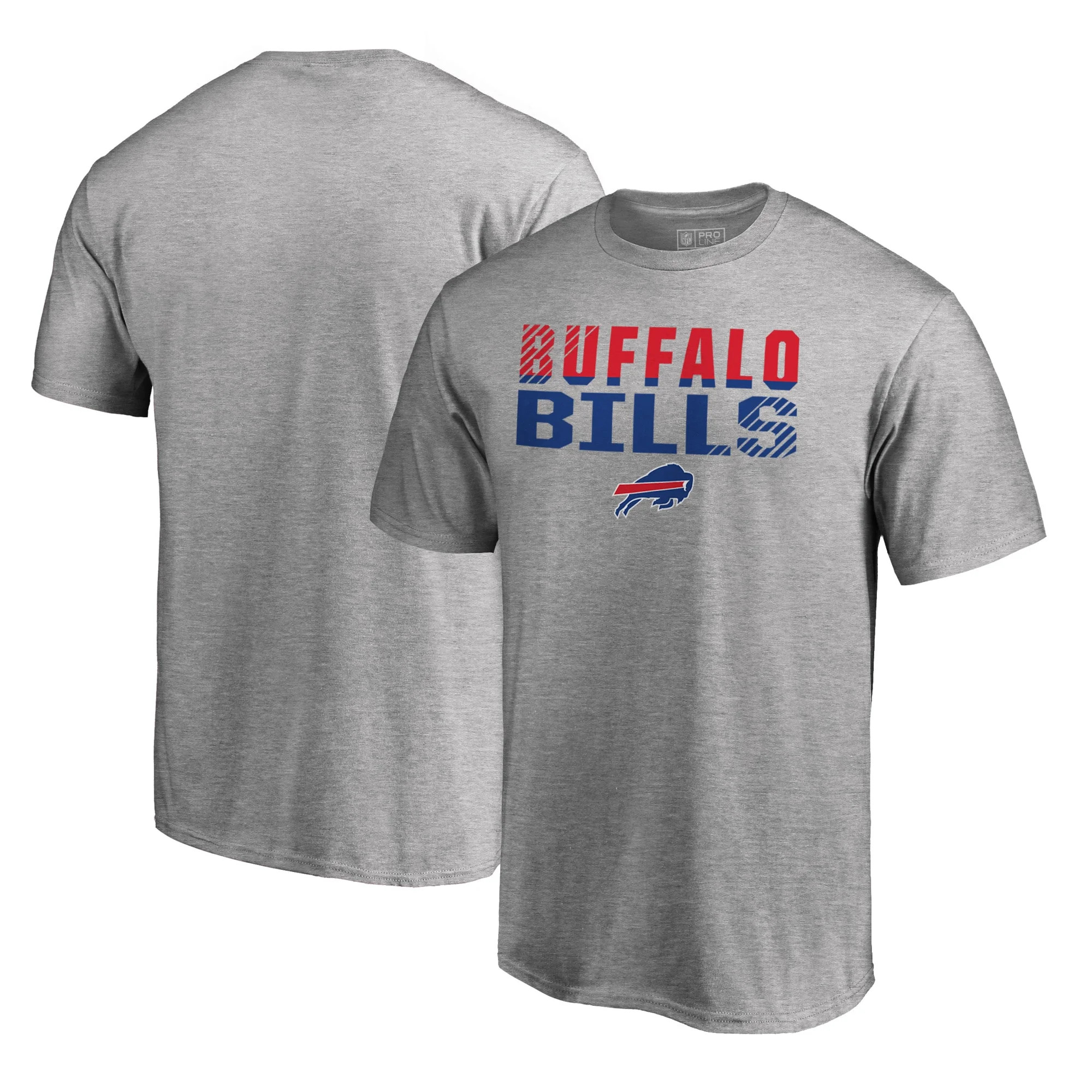 Men's NFL Pro Line by Fanatics Branded Ash Buffalo Bills Iconic Collection Fade Out T-Shirt | Walmart (US)