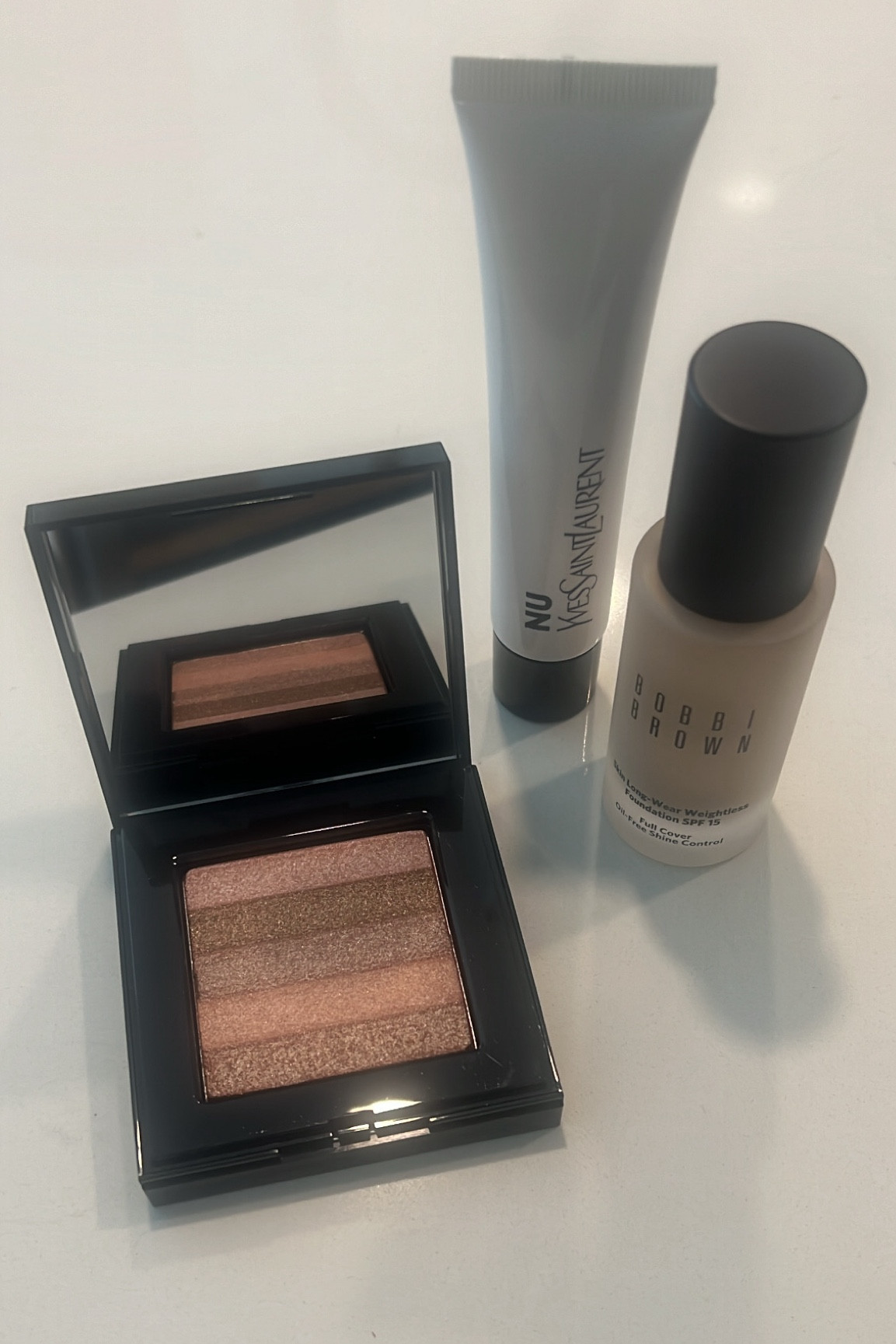 Sephora sale purchases I am already loving! Check your store if an item is sold out online  

YSL Glow in Balm - so hydrating and looked amazing under the Bobbi Brown foundation

Bobbi Brown Weightless Foundation in C-026 (Cool Ivory)

Bobbi Brown Shimmer Brick Compact in Pink Quartz

Makeup, highlighter, foundation, sales, beauty, primer

#LTKFindsUnder50 #LTKBeauty #LTKSummerSales
