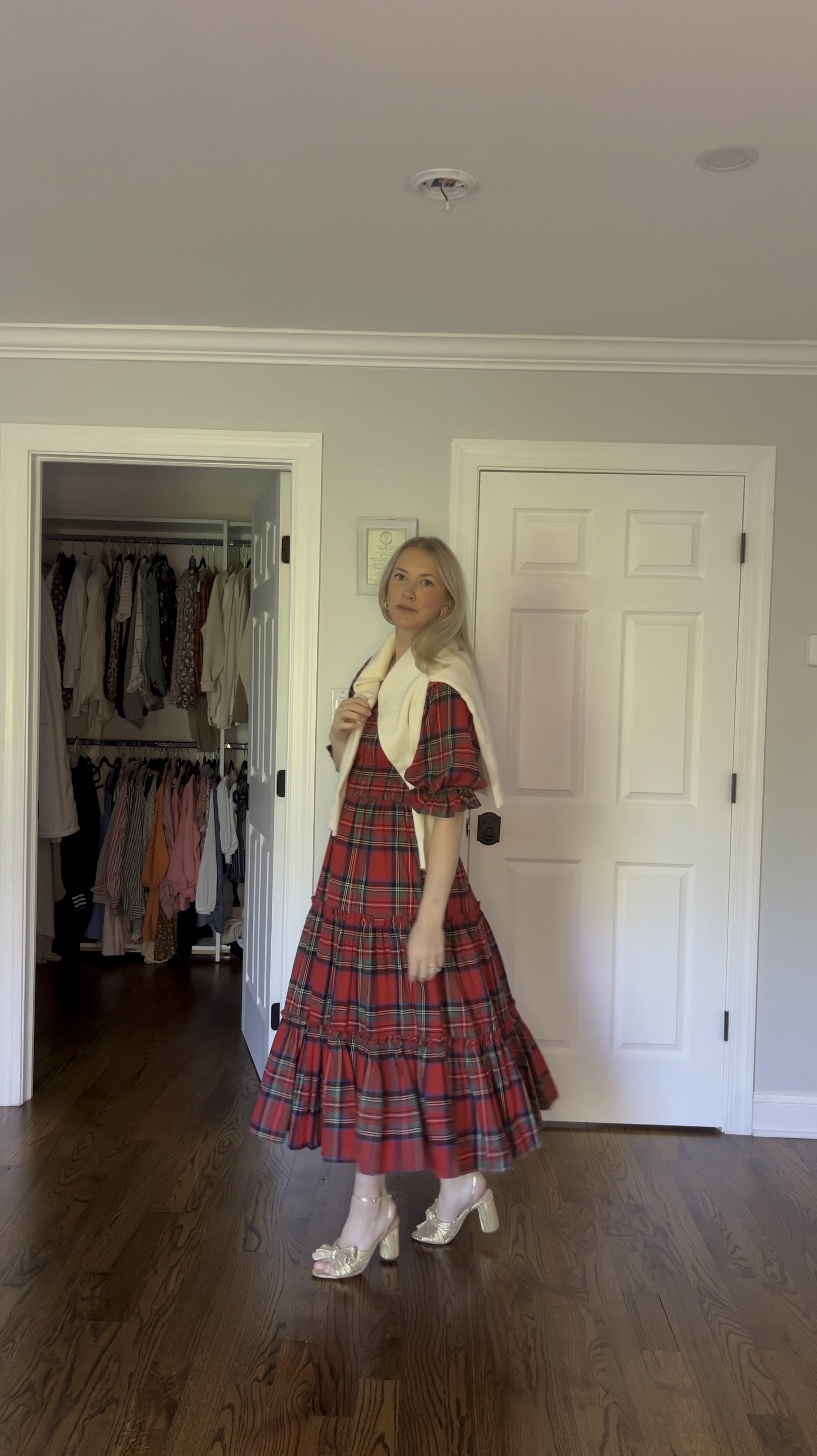 Holiday looks on sale ♥️🎄 Dress is TTS, flattering and comfortable. The heels are my favorite brand, also so comfortable. 

#LTKCyberWeek #LTKHoliday #LTKParties