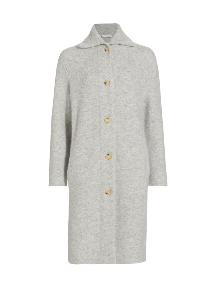 Collared Knit Coat | Saks Fifth Avenue