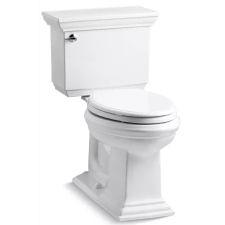 Kohler K-3817-0 White Memoirs Stately 1.28 GPF Two-Piece Elongated Comfort Height Toilet with AquaPi | Build.com, Inc.