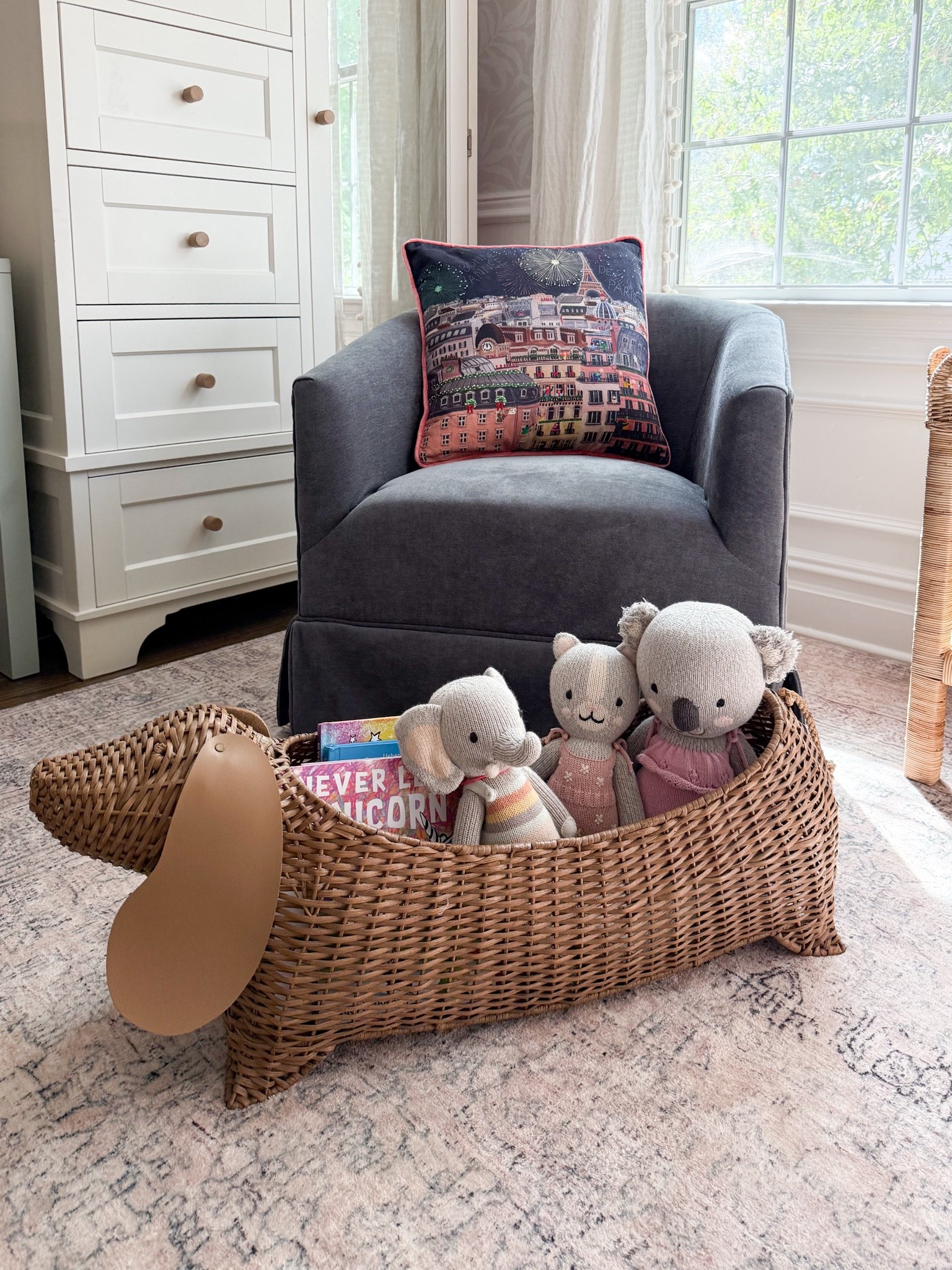 This dachshund woven basket is such a charming way to add a little personality to a room! I love the playful dog design paired with the natural woven texture, and it’s perfect for holding toys, blankets, or little everyday essentials. Such a fun piece for a kids’ room or playroom!

dachshund woven basket, dog shaped basket, wicker storage basket, kids room storage, playful home decor, woven animal basket, nursery storage ideas, playroom organization, decorative storage basket, kids bedroom decor, unique home accessories, girlonthehudson