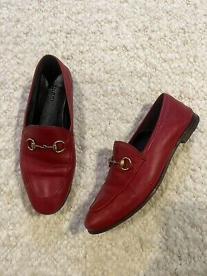 Gucci Brixton Loafer Red Leather Size 7.5 | eBay US