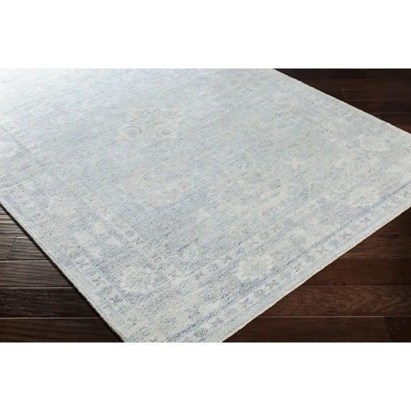 Madisyn Oriental Handmade Tufted Denim/Sky Blue Area Rug | Wayfair North America