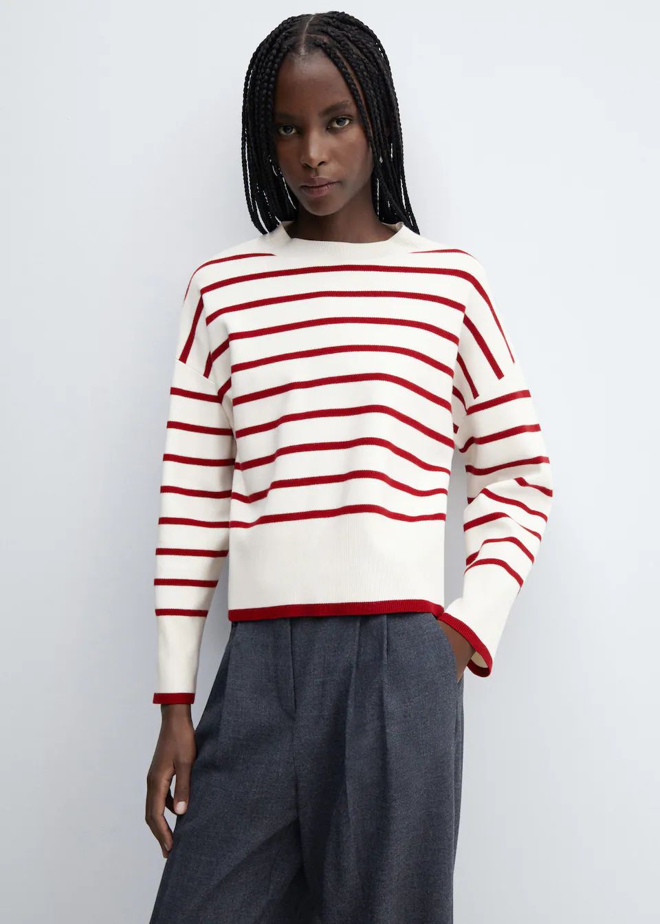 Oversized striped sweater | MANGO (UK)