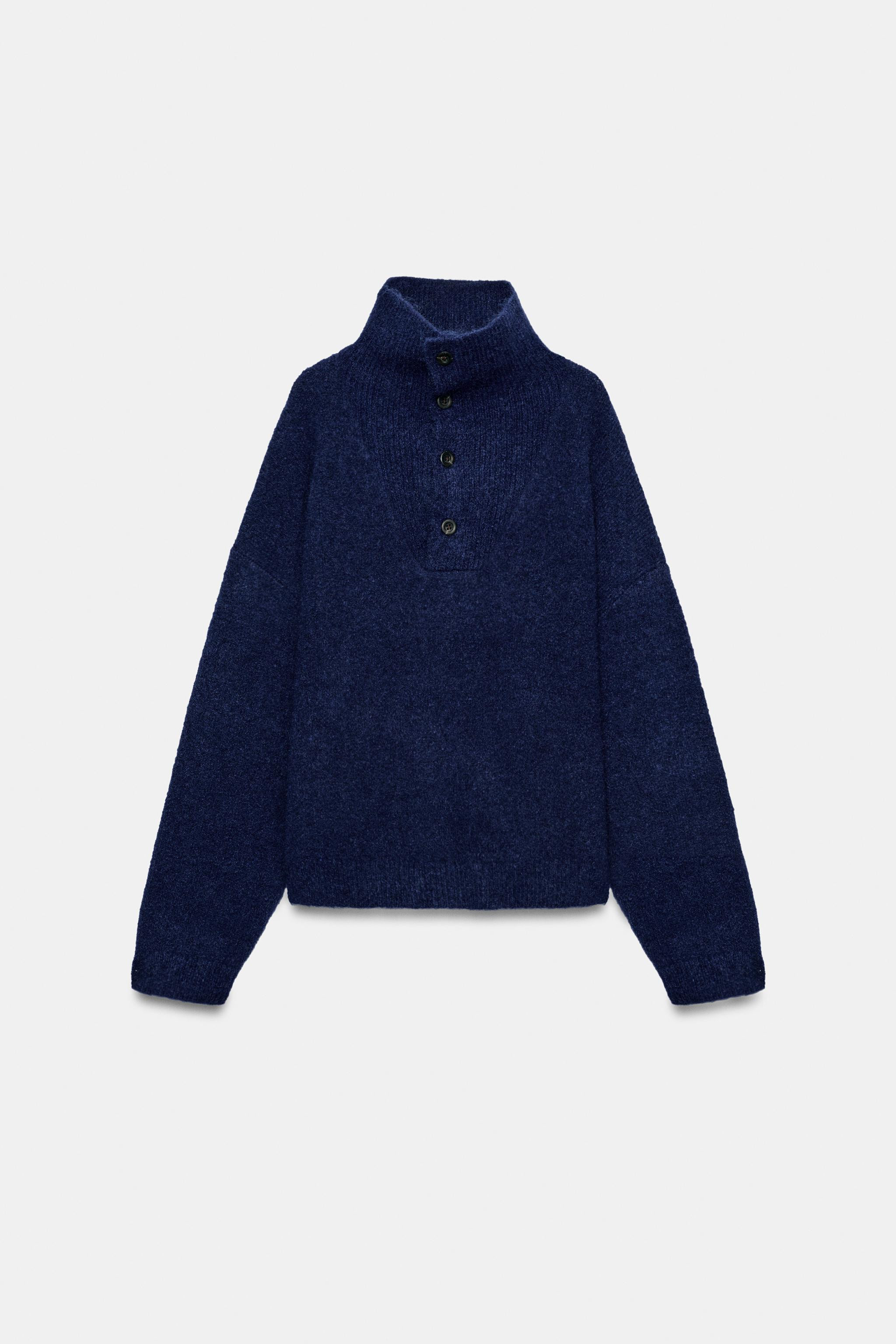 BUTTONED KNIT JUMPER | Zara AU