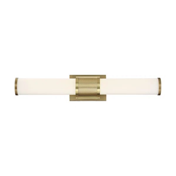 Finis 1 - Light Dimmable LED Brushed Brass Bath Sconce | Wayfair North America