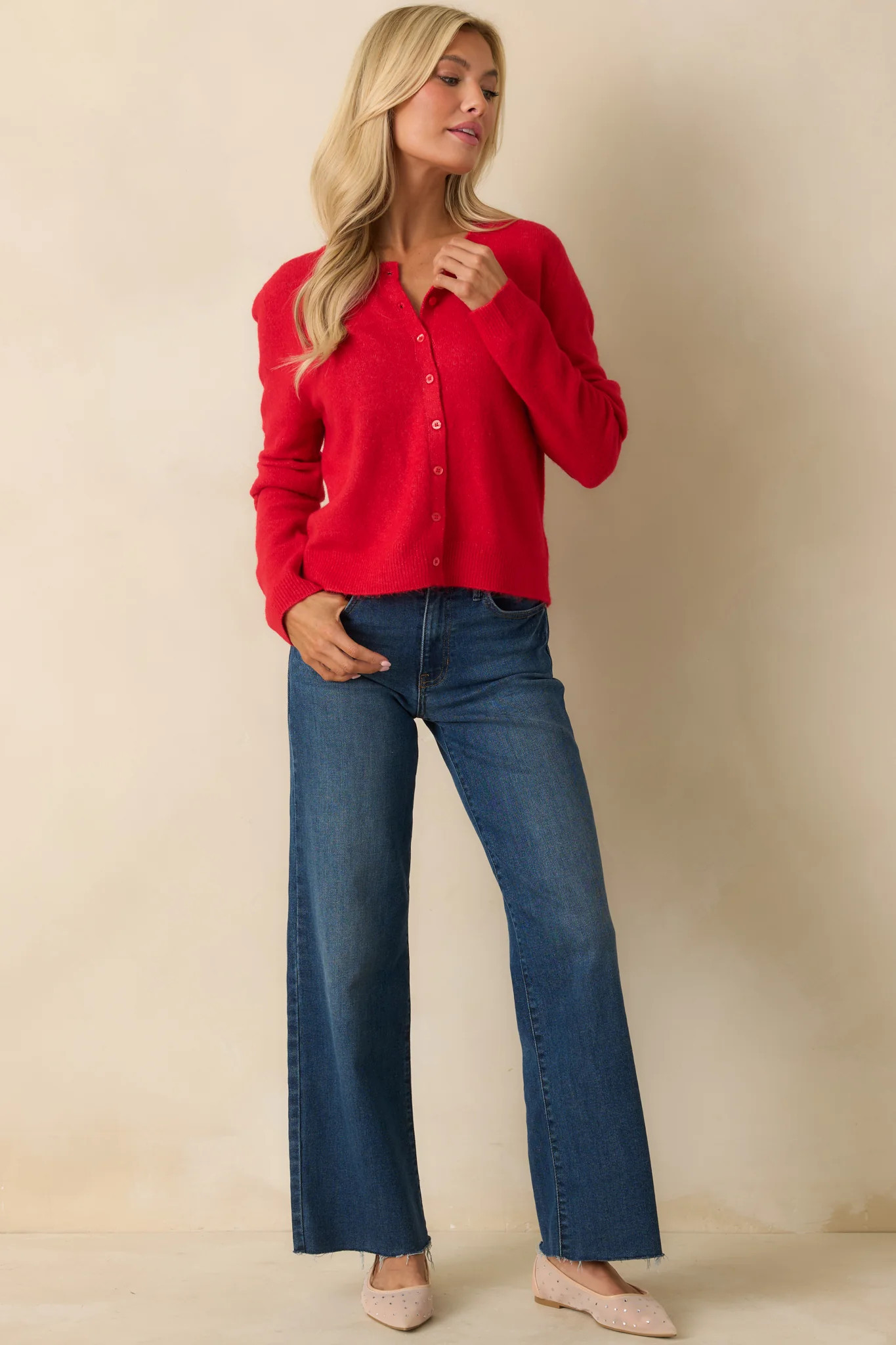 Z Supply Festive Red Medina Cozy Cardigan | Red Dress