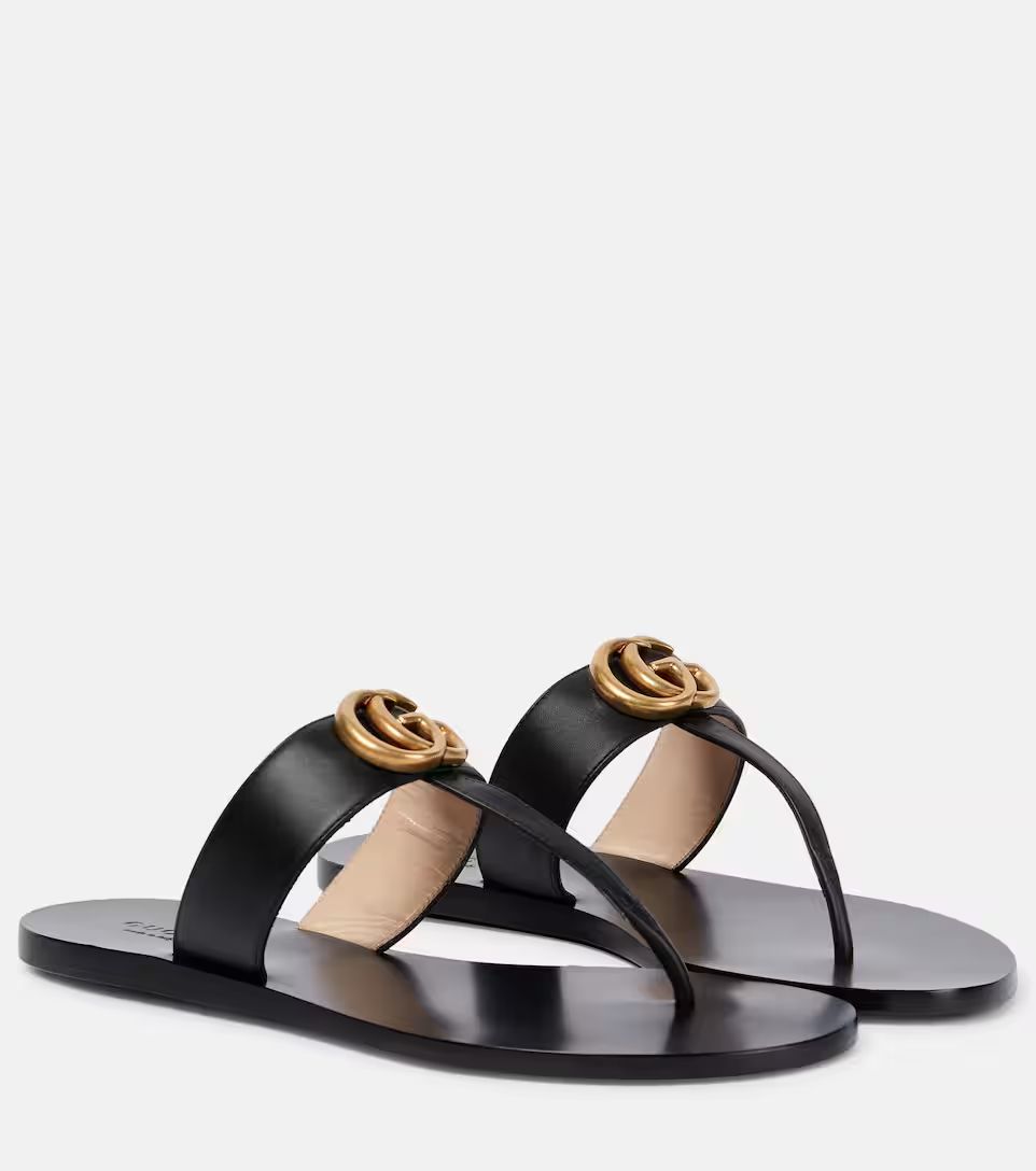 Double G leather thong sandals | Mytheresa (US/CA)