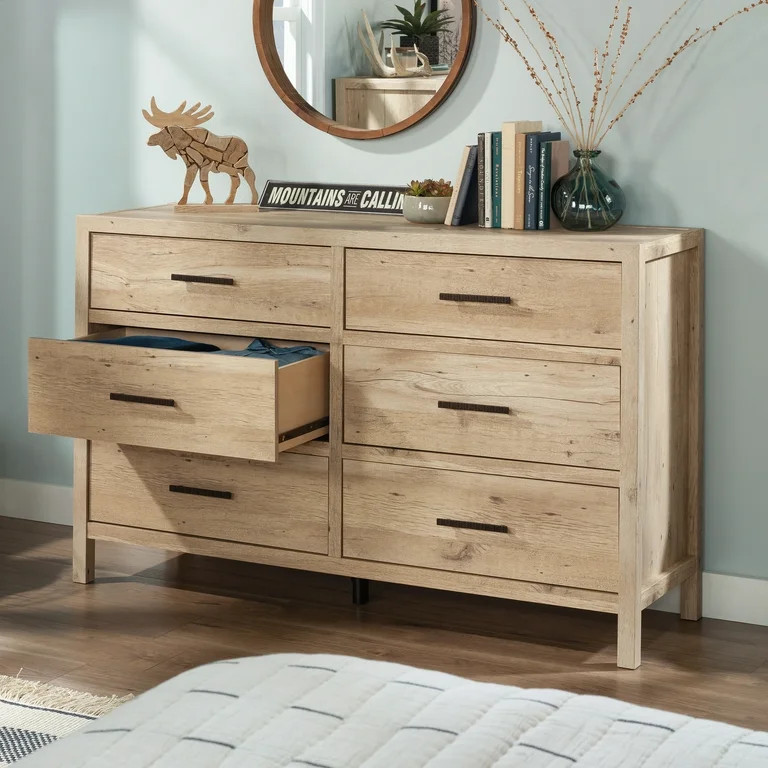 Sauder Pacific View 6-Drawer Bedroom Dresser, Prime Oak Finish | Walmart (US)