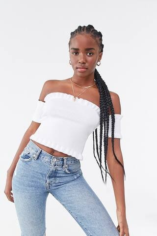 Ribbed Off-the-Shoulder Sweater | Forever 21 (US)